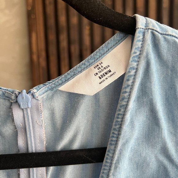 H&M Wrap Dress in Denim Blue (S) - Picture 6 of 6